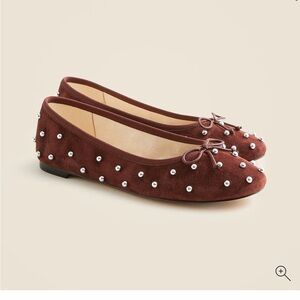 Andi ballet flats in beaded suede